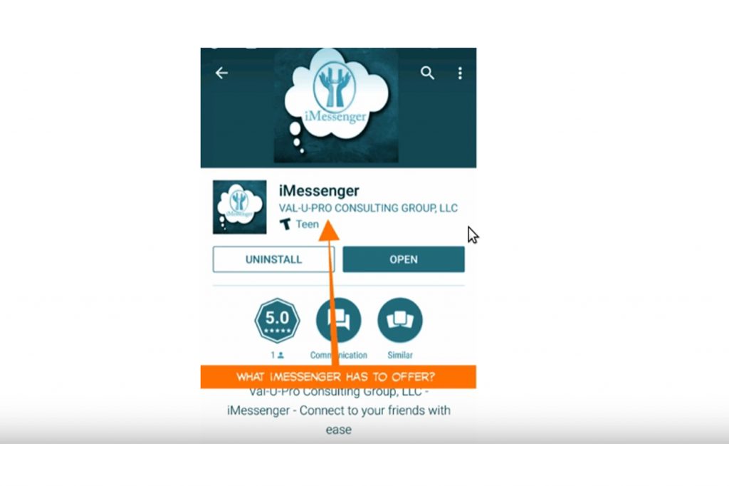 iMessenger App in Android Play Store